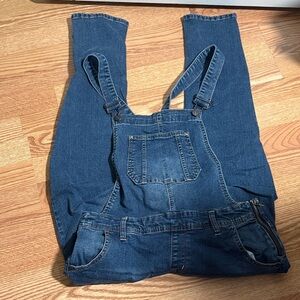 Wallflower Dark Blue Stretch Denim Overalls